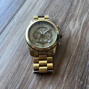Michael Kors Gold Big Face Watch - Women’s Sizing